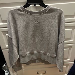 Gray adidas drop sleeve sweatshirt